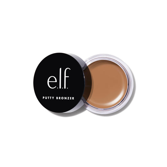 e.l.f. Putty Bronzer front packaging showing shade and compact benefits
