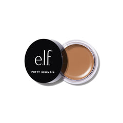 e.l.f. Putty Bronzer front packaging showing shade and compact benefits