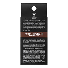 e.l.f. putty bronzer applied to cheek showing contouring benefit and smooth finish