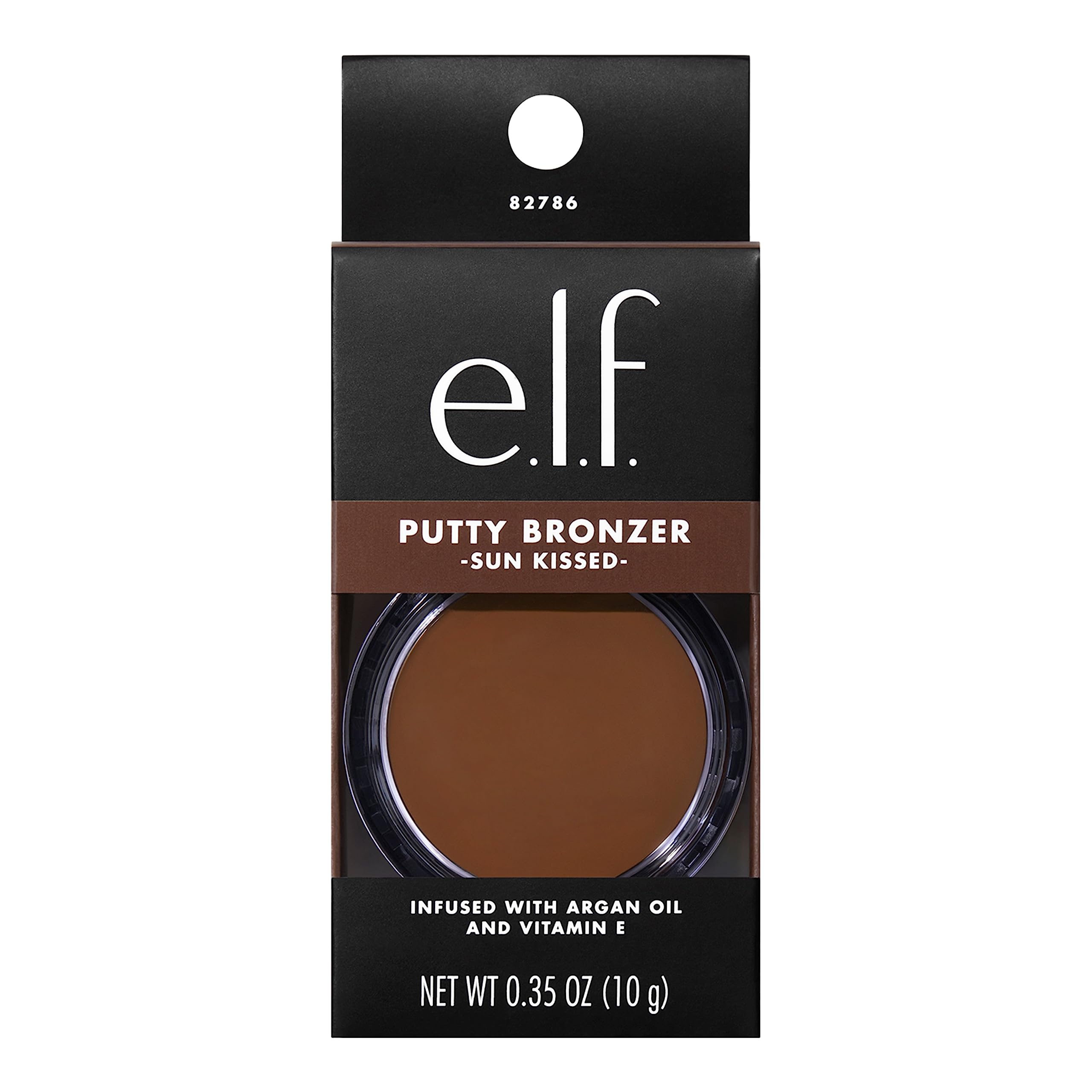 e.l.f. putty bronzer swatch on arm demonstrating buildable pigment and natural warmth