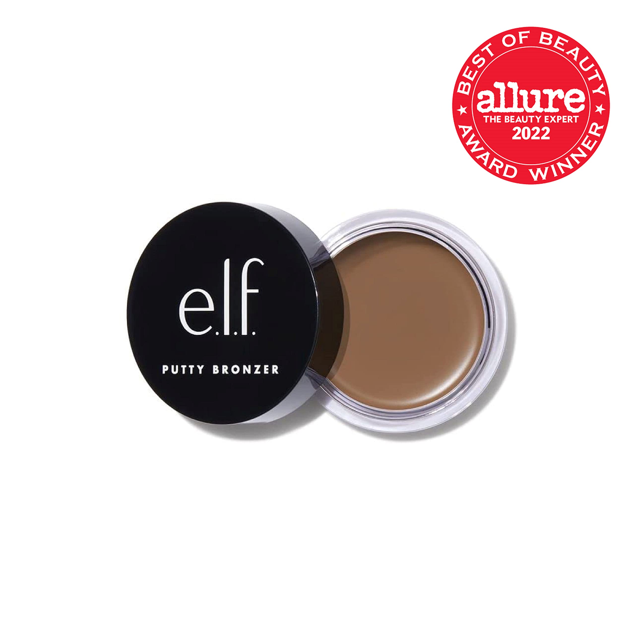 e.l.f. Putty Bronzer texture close-up highlighting creamy-to-powder blend and smooth application