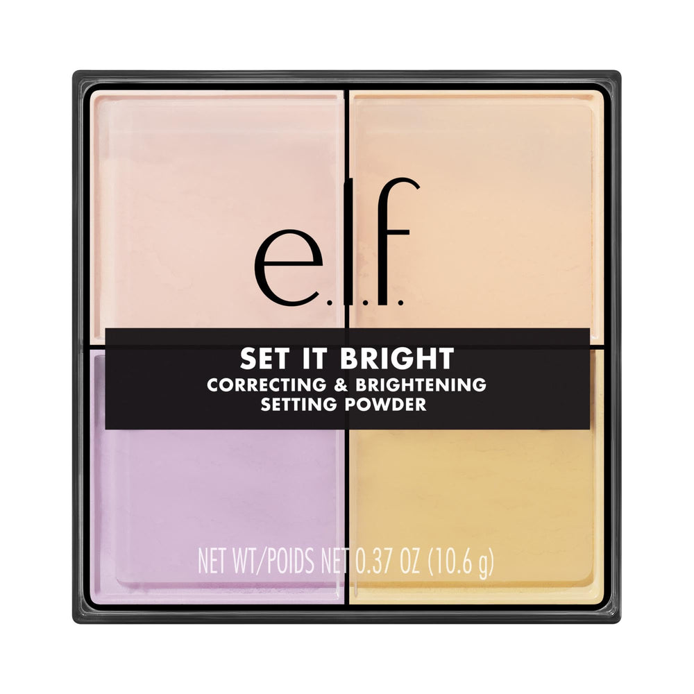 e.l.f. front compact view showing sleek packaging and easy dial selection benefit: portability
