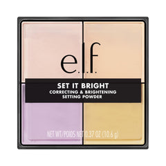 e.l.f. front compact view showing sleek packaging and easy dial selection benefit: portability