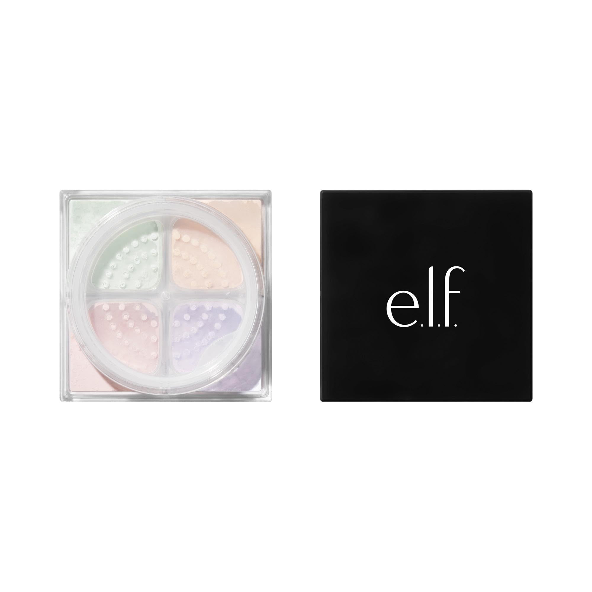 e.l.f. compact inside makeup bag showing travel-ready convenience benefit