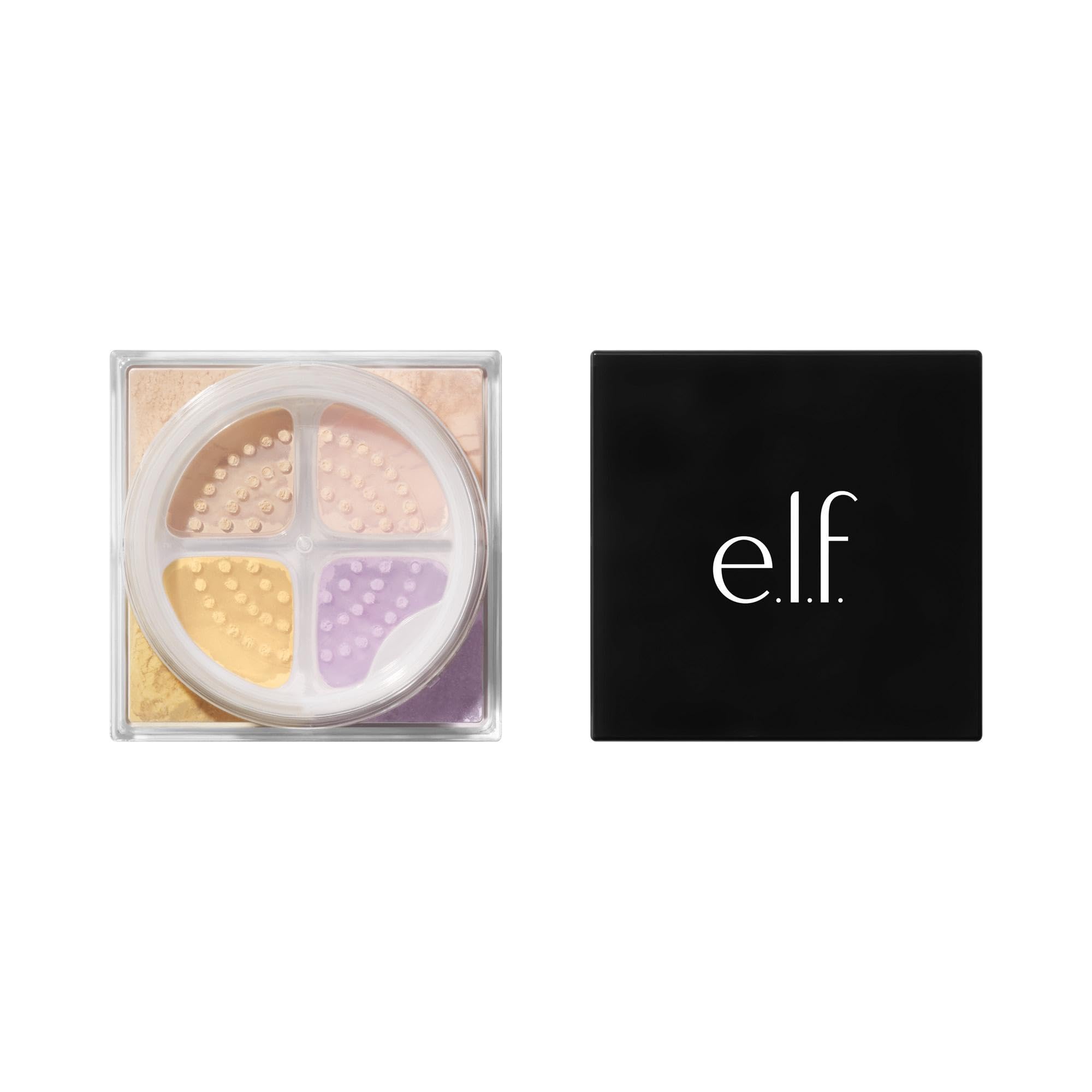 e.l.f. powder placed in a makeup bag with brushes showing daily routine convenience