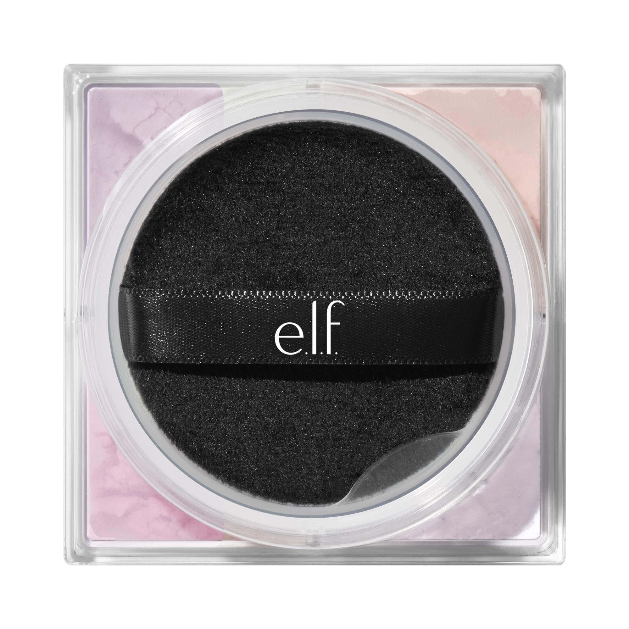 e.l.f. powder quad inside a makeup bag ready for quick touch-ups on the go
