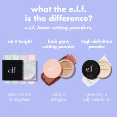 e.l.f. brush swirling the four shades for blended soft-matte radiance
