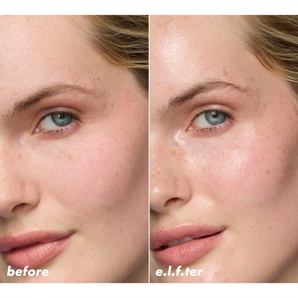 e.l.f. close-up of the watery balm texture showing smooth, gliding finish