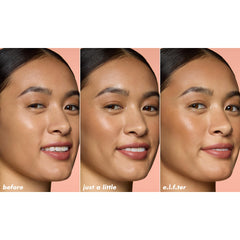 e.l.f. applying bronzer stick to cheek showing quick sculpting and natural warmth