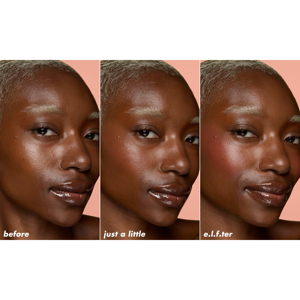 e.l.f. Soft Glam texture close-up displaying smooth buttery formula and easy blending benefit