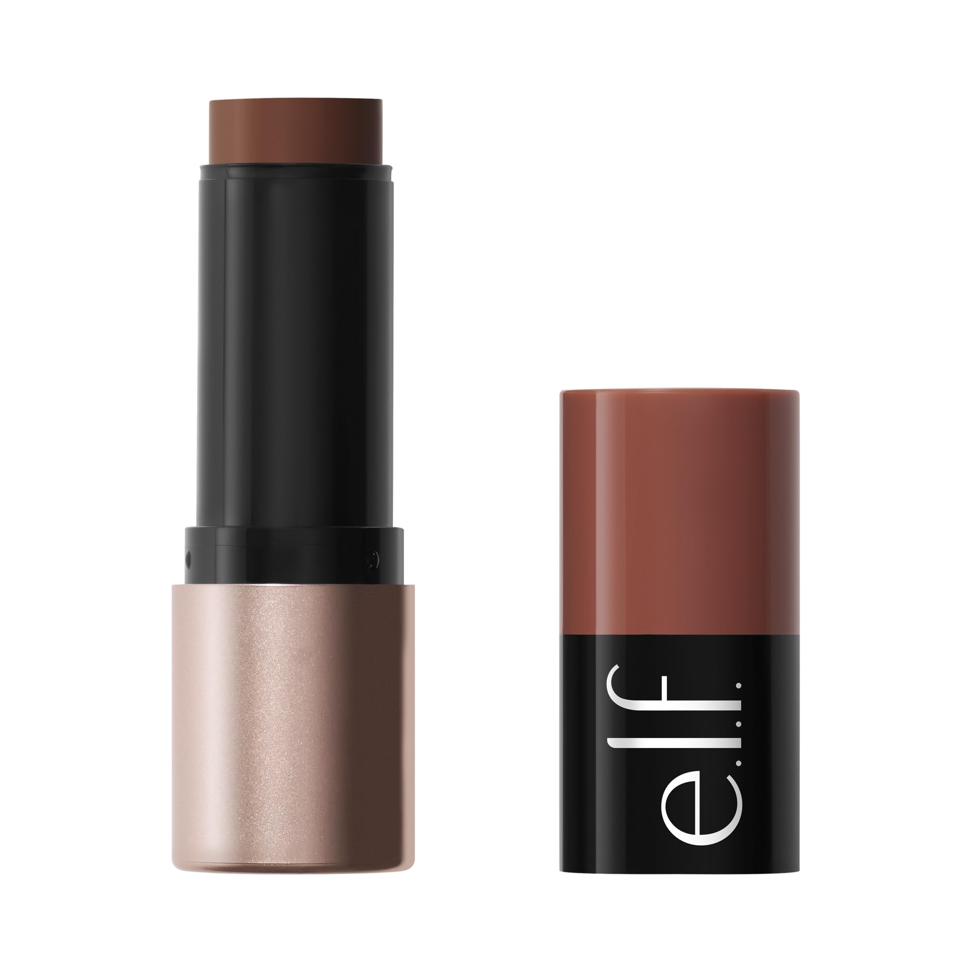 e.l.f. front view of bronzer stick showing compact travel-ready design