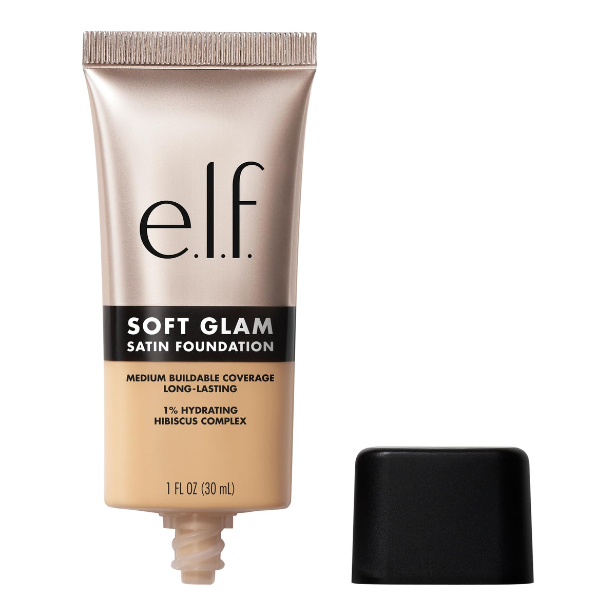 e.l.f. Soft Glam foundation front packaging showing label and shade
