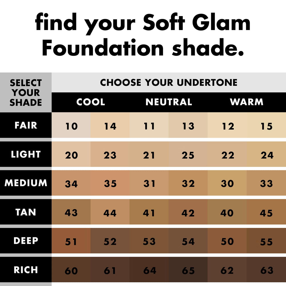 e.l.f. Soft Glam foundation worn in portrait showing natural satin skin finish benefit