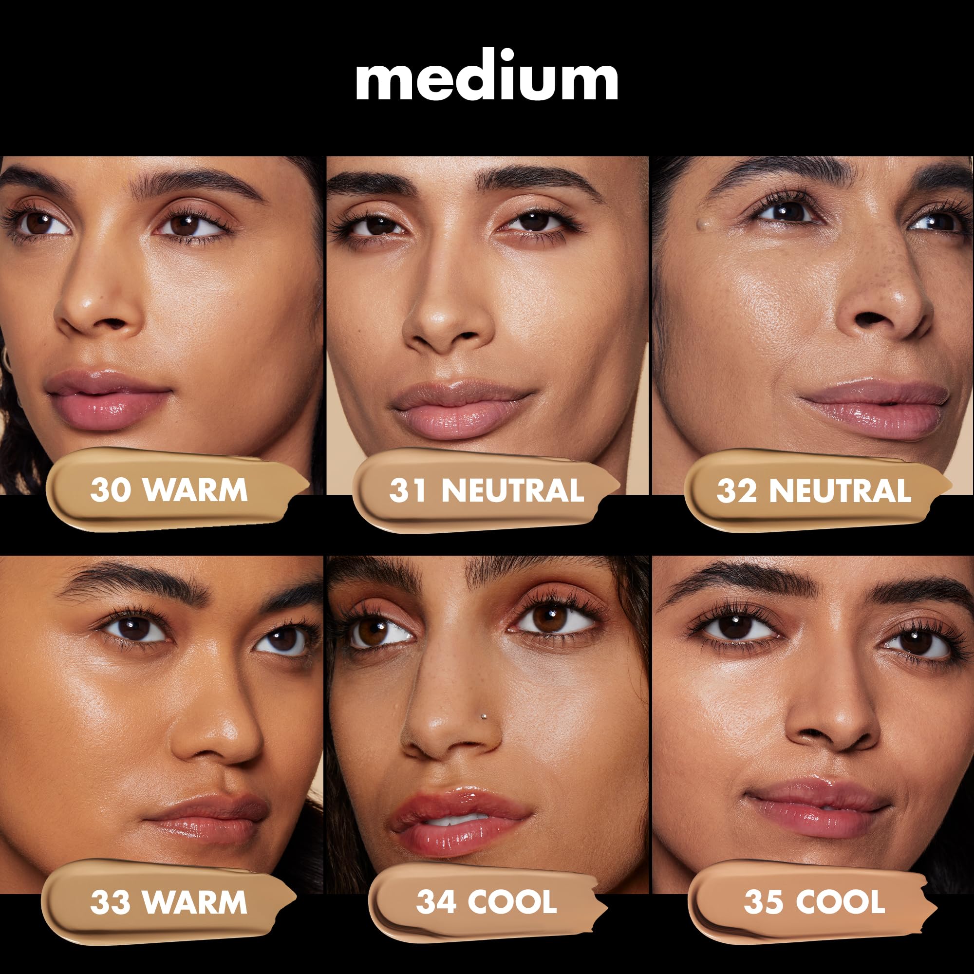 e.l.f. texture swatches on skin showing satin finish and blendability