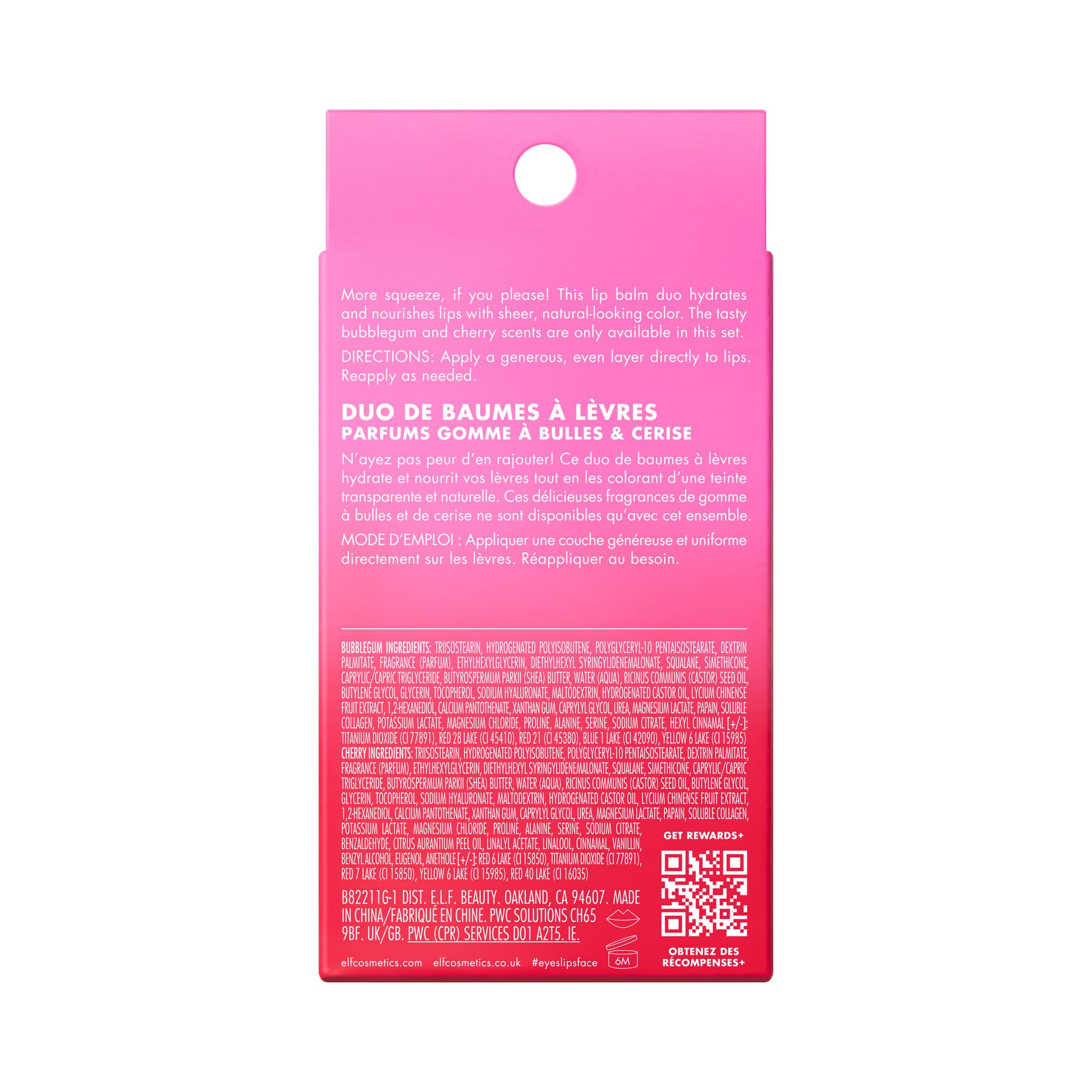 e.l.f. product label and ingredient panel highlighting vegan, cruelty-free status