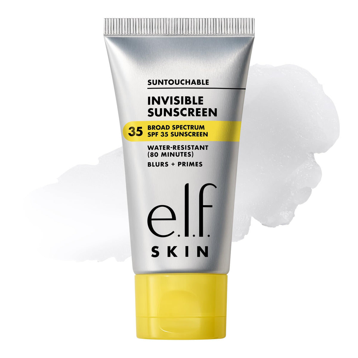e.l.f. Suntouchable front packaging showing SPF 35 and clear gel benefits