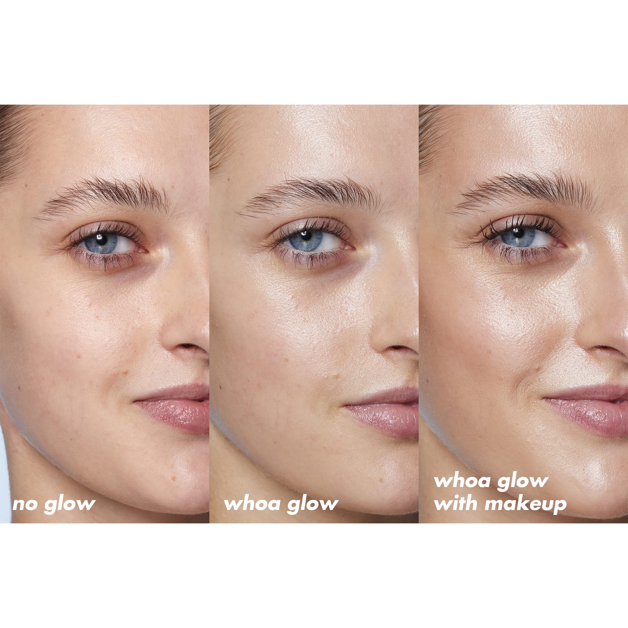 e.l.f. on-skin swatch revealing sheer peach shimmer for natural radiance