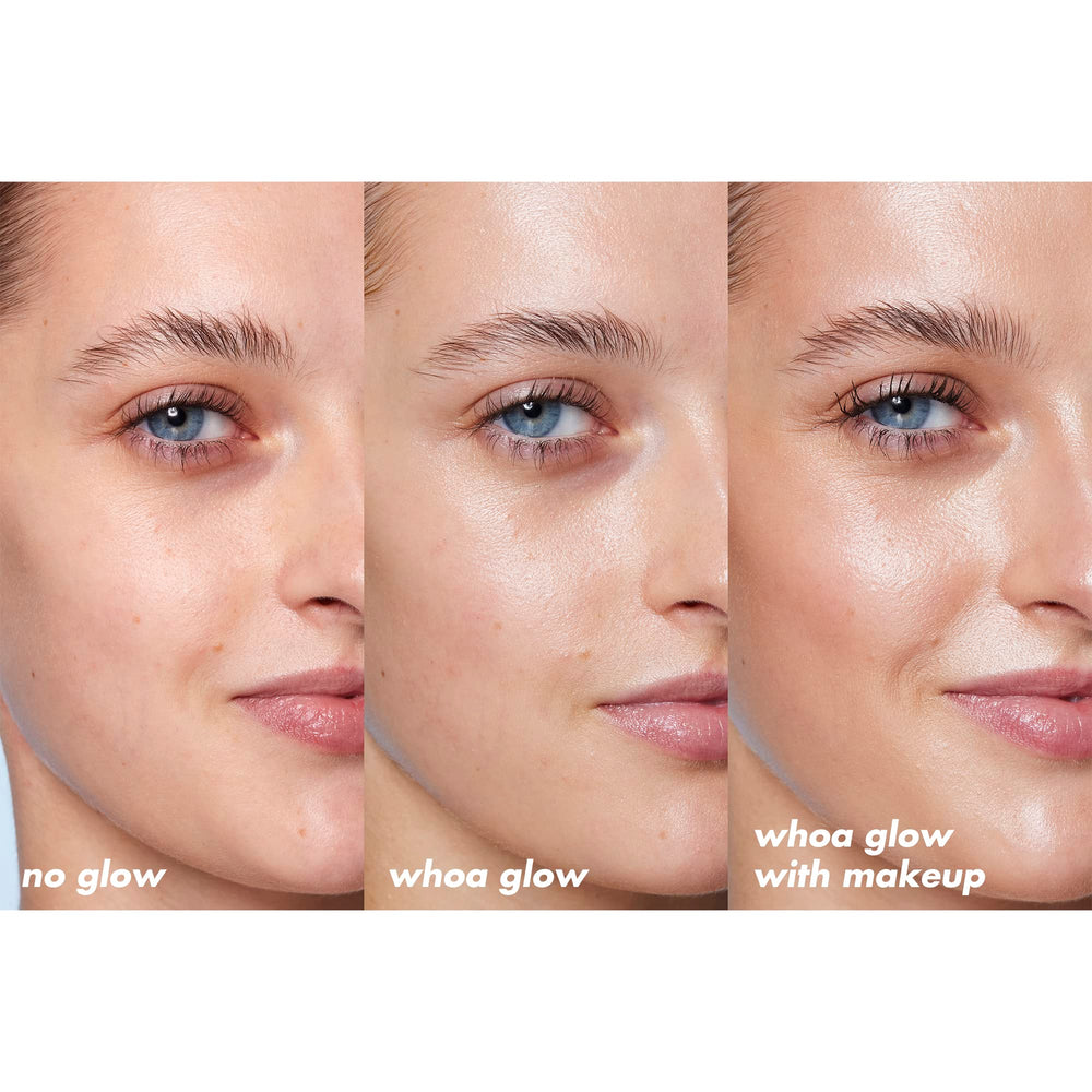 e.l.f. on-skin swatch revealing sheer peach shimmer for natural radiance