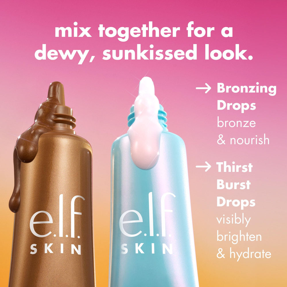 e.l.f. Thirst Burst Drops bottle close-up showing texture and hydration benefits
