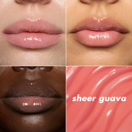 e.l.f. open applicator applying guava balm for instant hydration