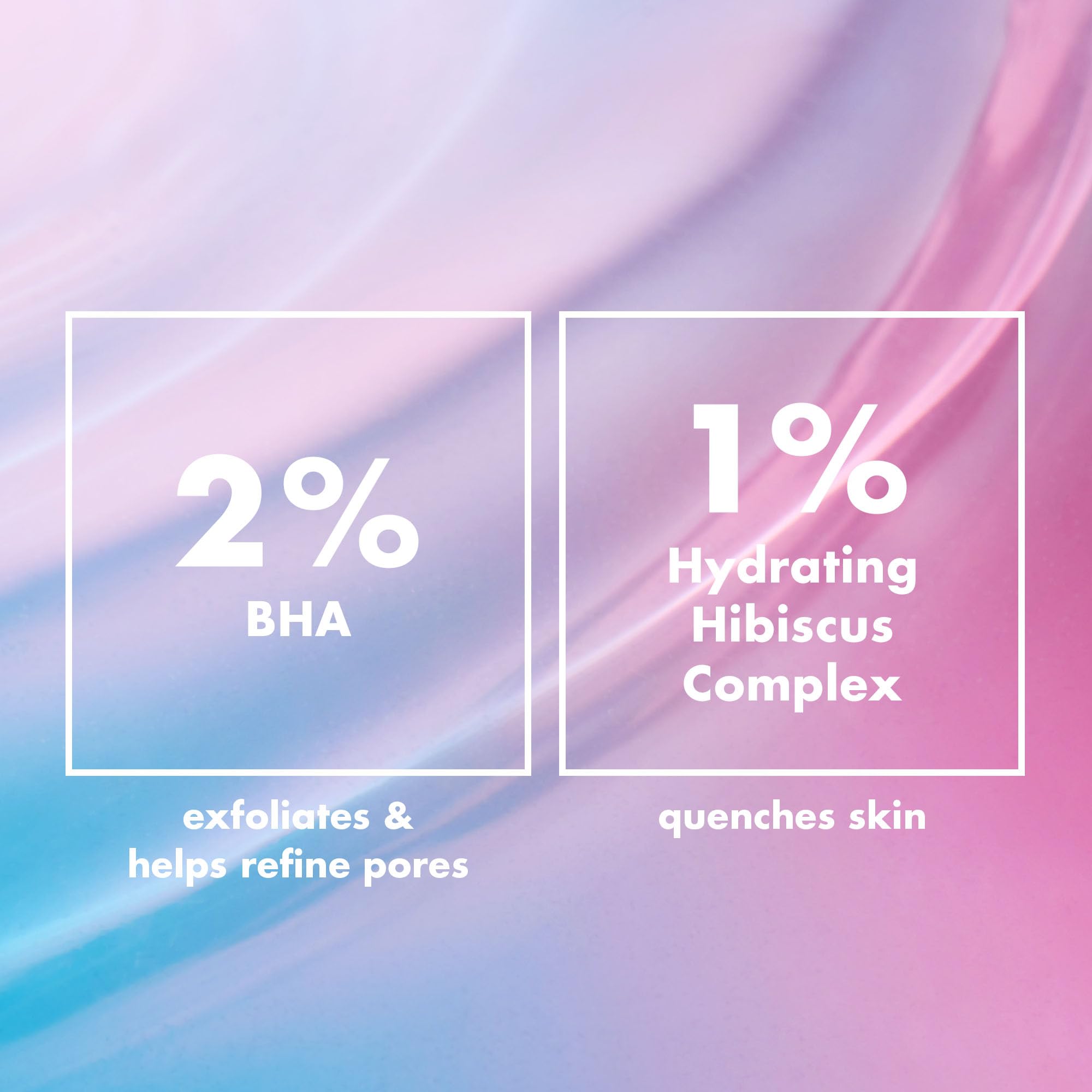 e.l.f. toner label highlighting 2% BHA and hibiscus complex benefits