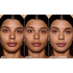 e.l.f. primer being blended with foundation, improves makeup longevity