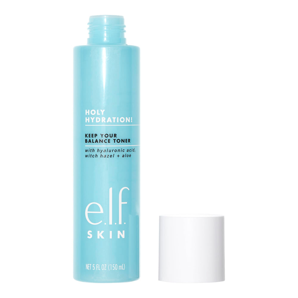 e.l.f. toner texture pouring to show lightweight hydrating consistency