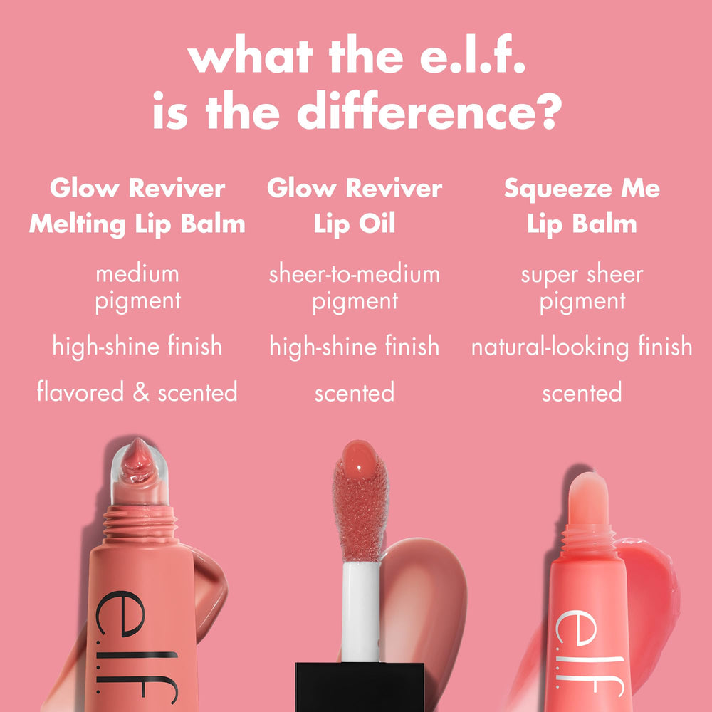 e.l.f. Wild Cherry on model smiling to show buildable color payoff
