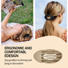 Eliongpu flat clip in hair half-up style demonstrates tidy hold without bulking
