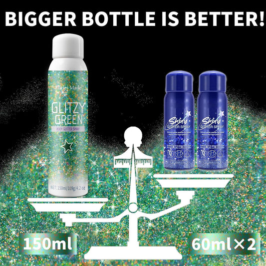 Elitles Made nozzle close-up displaying fine spray pattern for even glitter