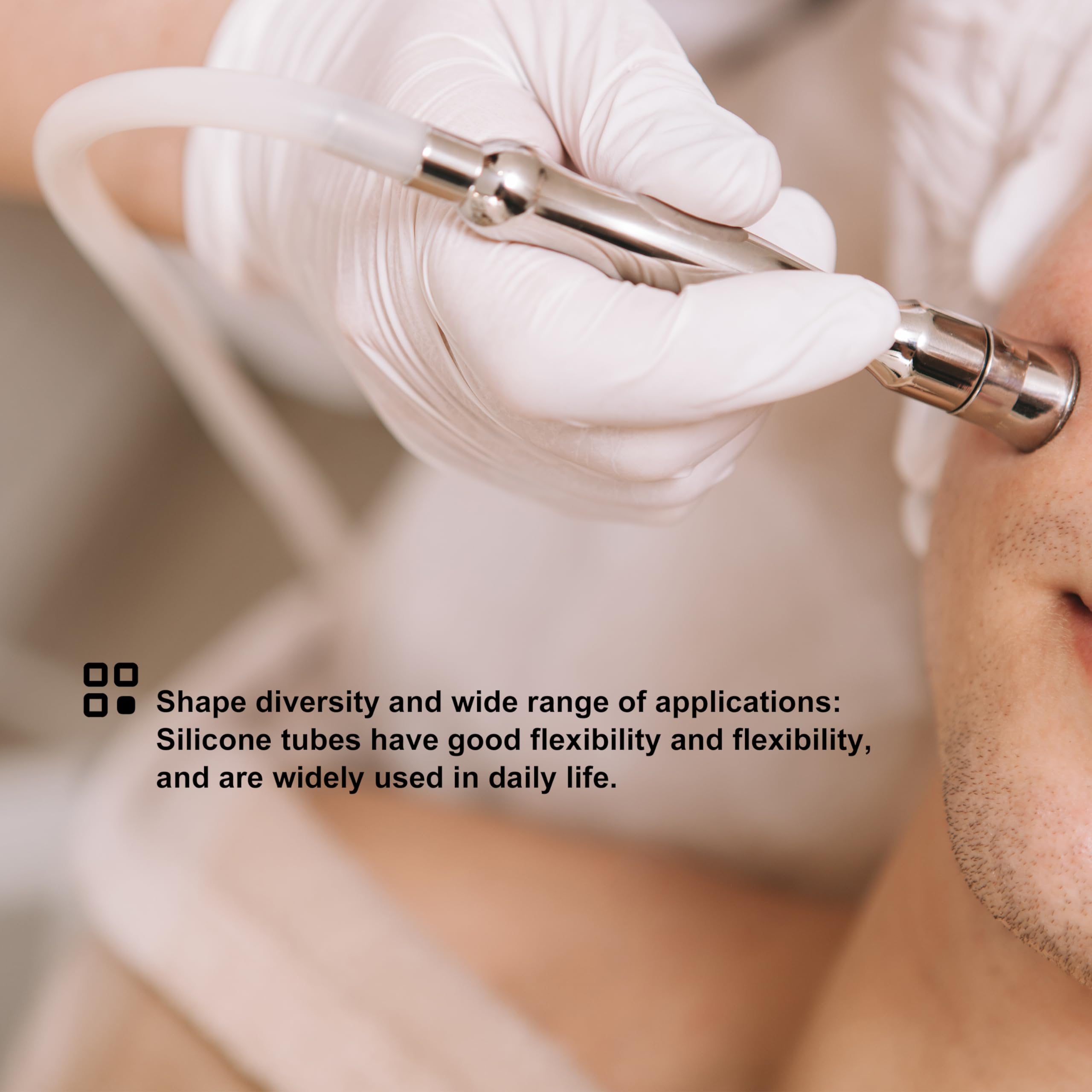 Elitzia ET957 attached to a microdermabrasion handpiece demonstrating strong suction