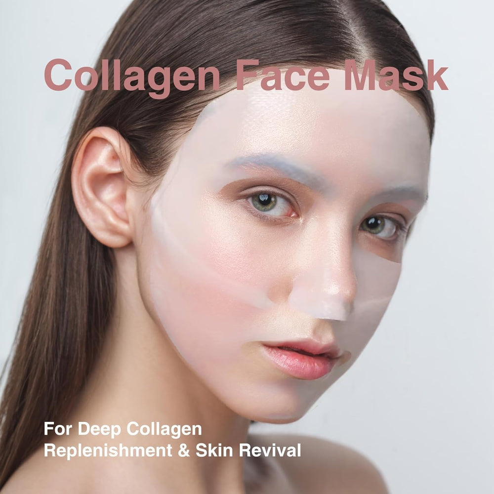 Elixbloom model wearing mask overnight for visible morning hydration