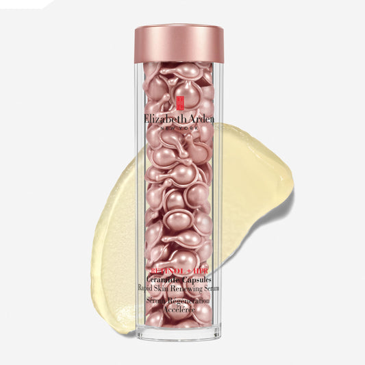 Elizabeth Arden capsule open showing gel texture and antioxidant benefit