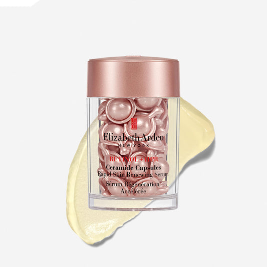 Elizabeth Arden open capsule gel on fingertip demonstrating fresh potency