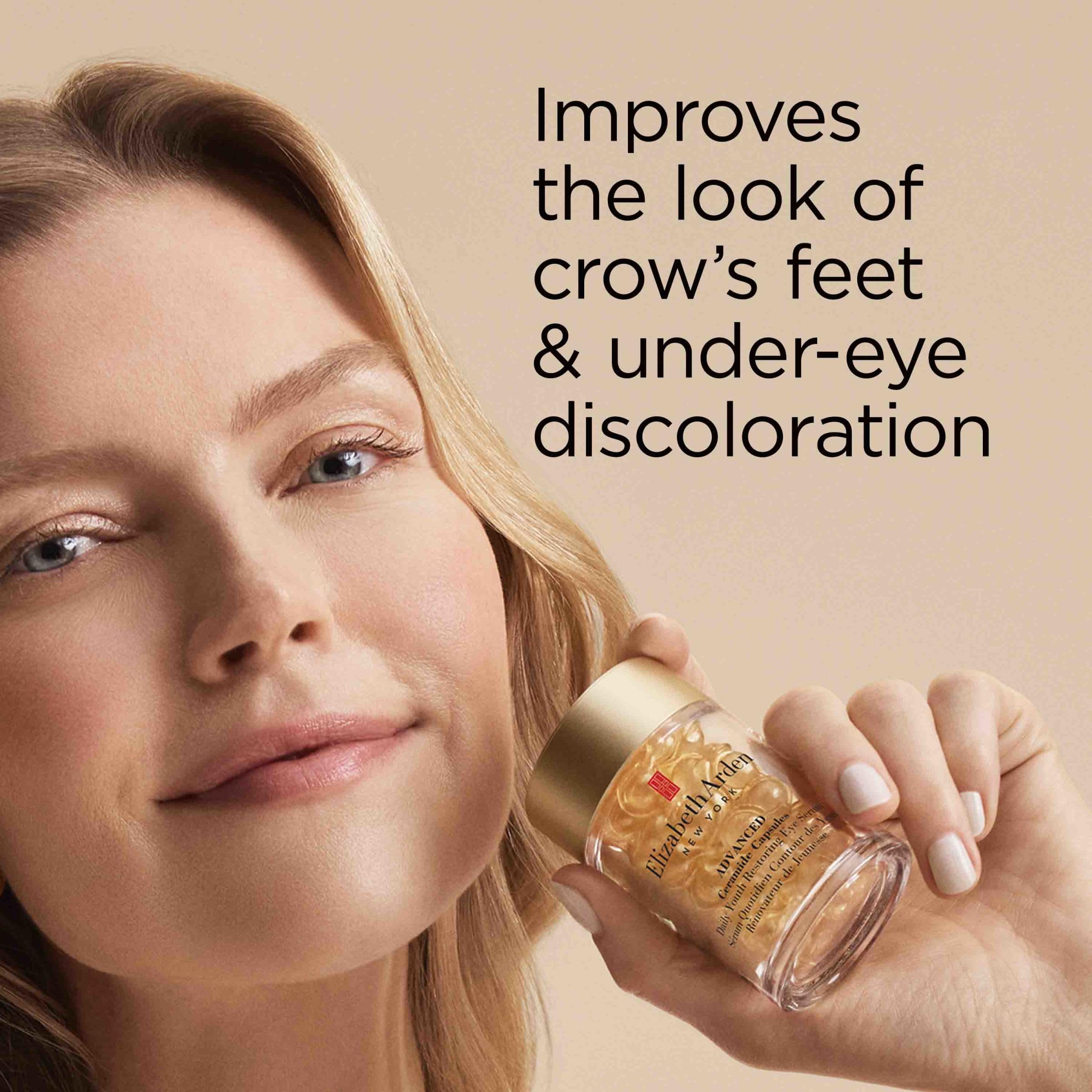 Elizabeth Arden capsules in hand demonstrating compact travel-friendly size