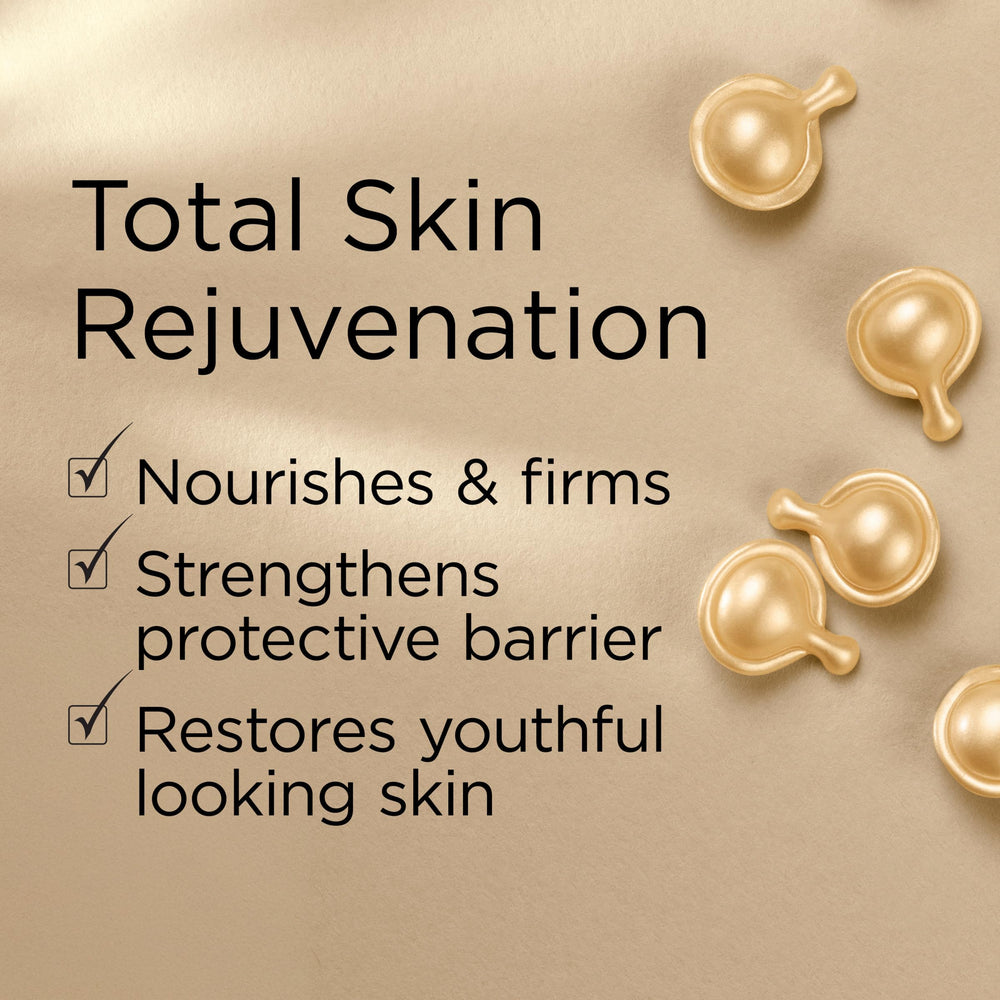 Elizabeth Arden capsules arranged on bathroom vanity as part of routine