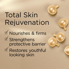 Elizabeth Arden capsules arranged on bathroom vanity as part of routine