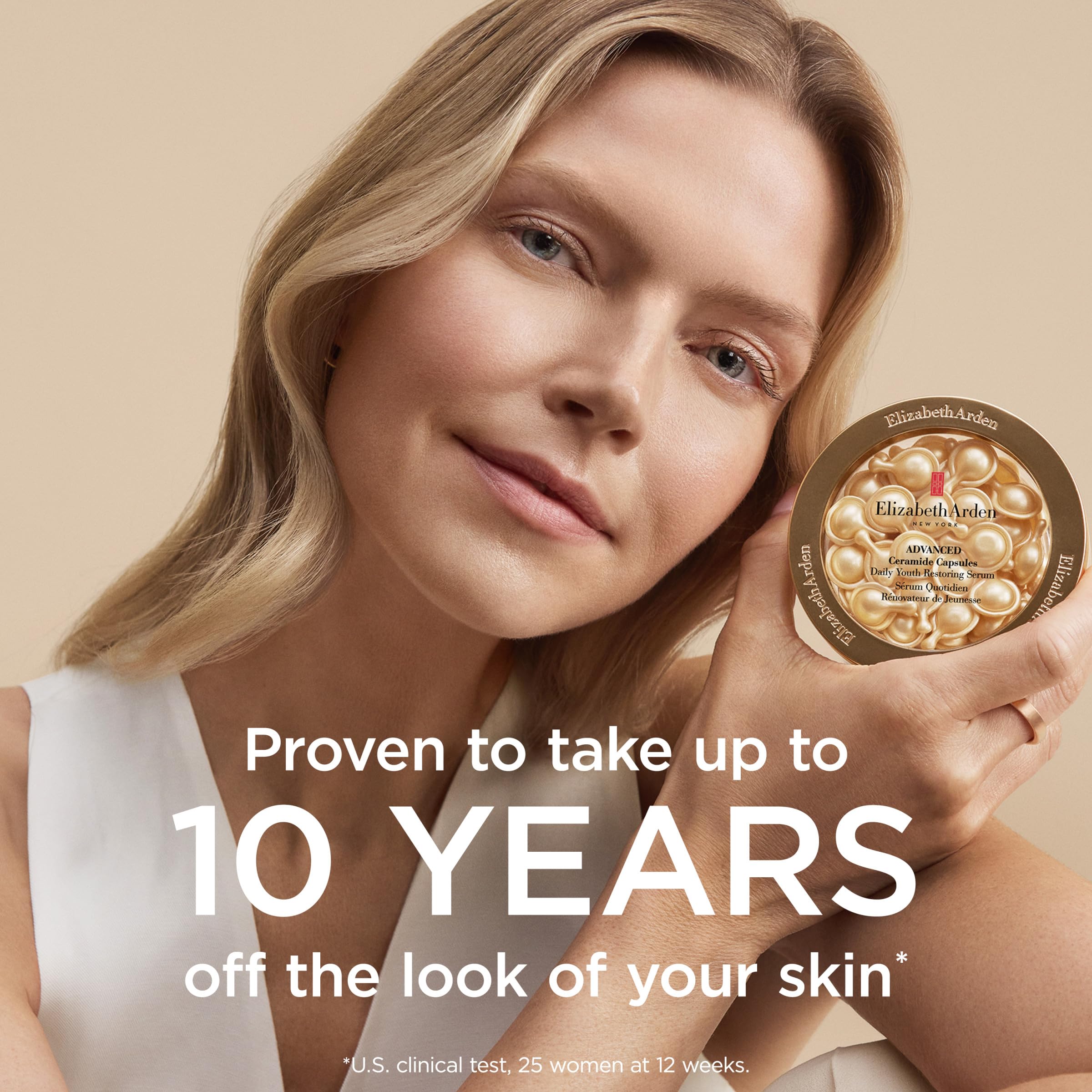Elizabeth Arden serum texture spread on skin demonstrating lightweight hydration