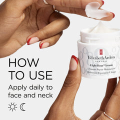 Elizabeth Arden label closeup showing ingredient and fragrance-free formulation benefit