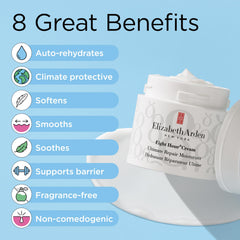 Elizabeth Arden jar in travel pouch portraying portability and on-the-go hydration benefit