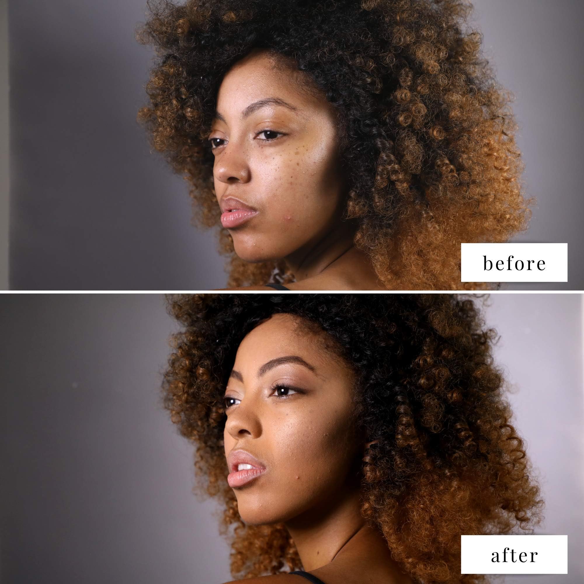 Elizabeth Mott powder texture macro highlighting ultrafine shimmer and smooth finish