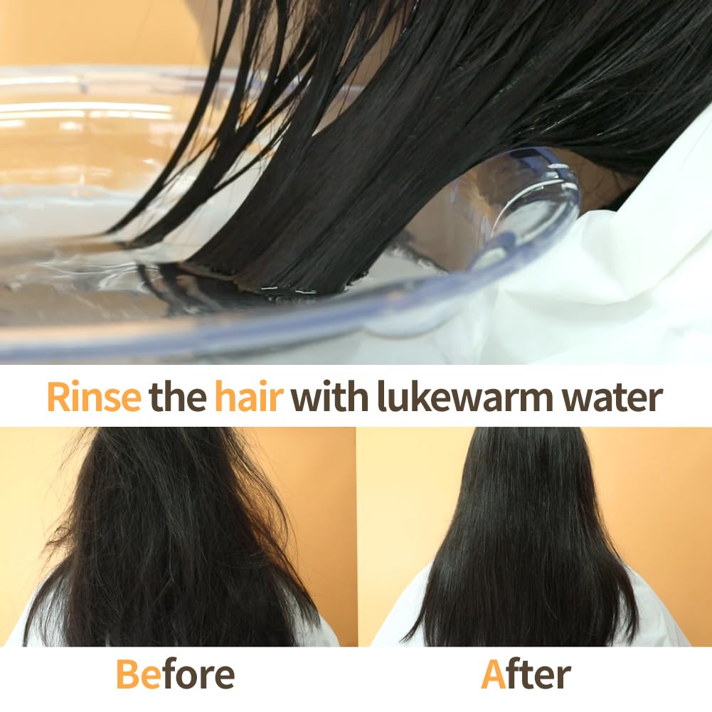 Elizavecca before and after hair comparison illustrating visible smoothing