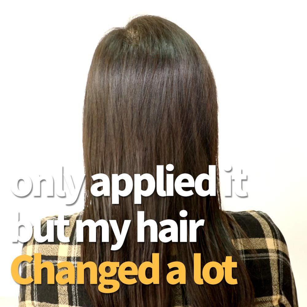 Elizavecca cream absorbing into dry hair detail, quick leave-in conditioning
