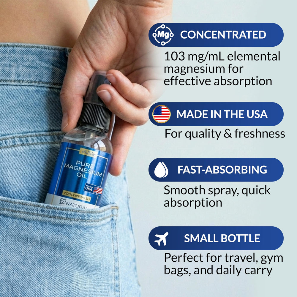 Ella & Eden bottle in hand for scale demonstrating portable travel size