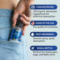 Ella & Eden bottle in hand for scale demonstrating portable travel size
