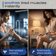 Ella & Eden applied to foot after activity aiding muscle comfort