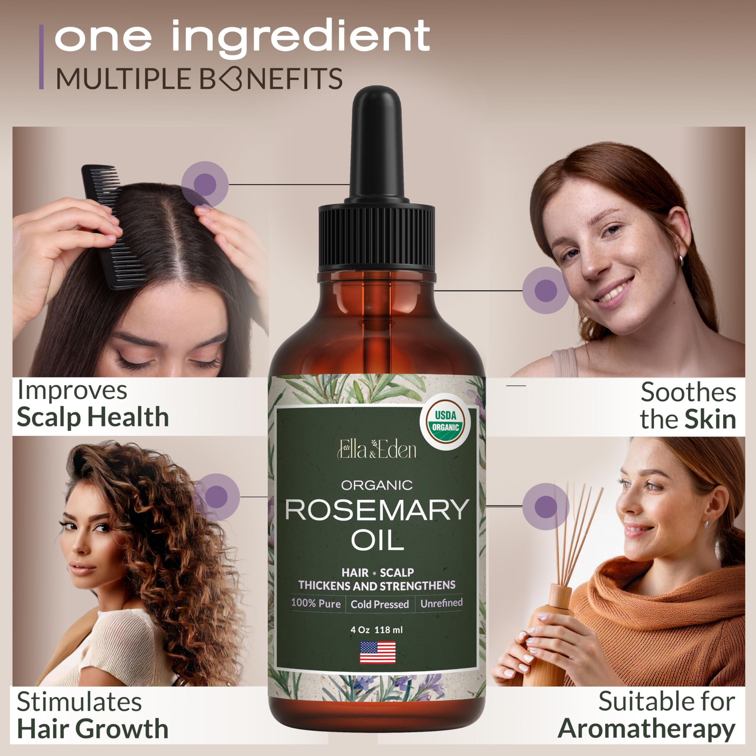 Ella & Eden oil texture pouring into a spoon showcasing clear, concentrated quality