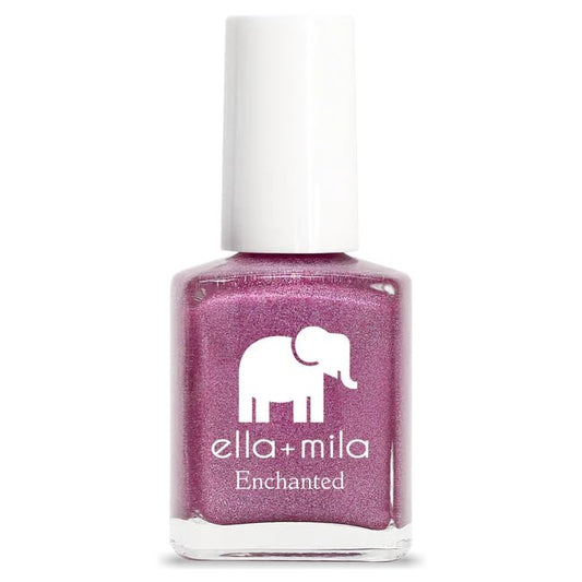 ella+mila Dragonfly front bottle showing glossy finish and eco-friendly branding