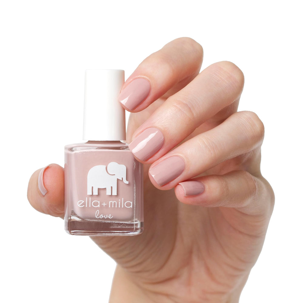 ella+mila nail polish on table in lifestyle scene for everyday beauty benefit