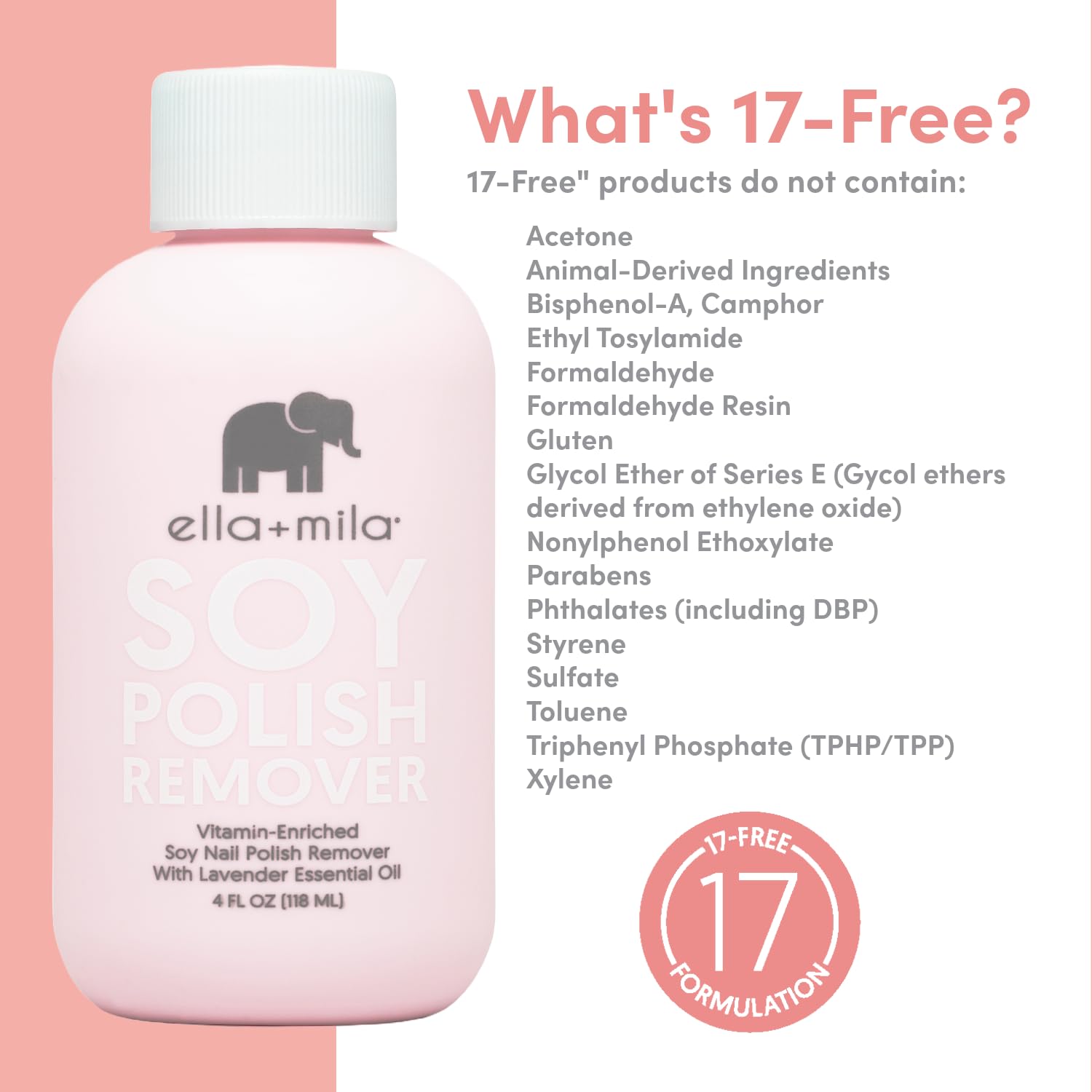 hand using ella+mila remover in bathroom showing safe home use benefit